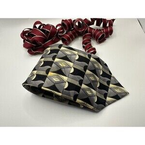 Como Collezione 100% Silk Geometric Abstract Tie